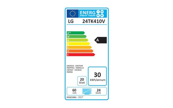 LG 24TK410V-PZ - &Eacute;tiquette &eacute;nergie