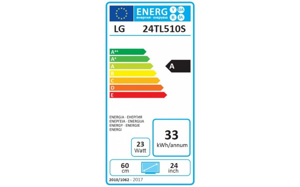 LG 24TL510S-WZ - &Eacute;tiquette &eacute;nergie