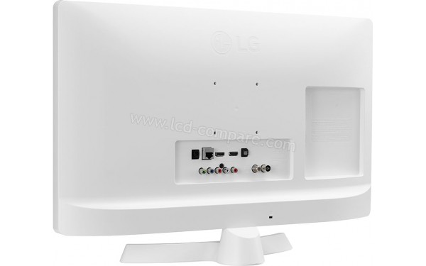 LG 24TL510V-WZ - Vue 3/4 arri&egrave;re (en r&eacute;alit&eacute; 1 HDMI)