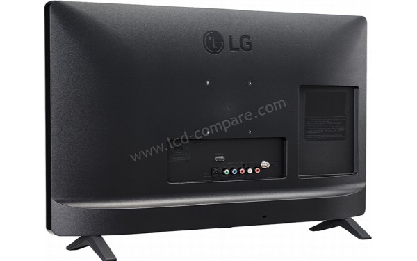 LG 24TL520S-PZ - Vue 3/4 arri&egrave;re (2 HDMI en r&eacute;alit&eacute;)