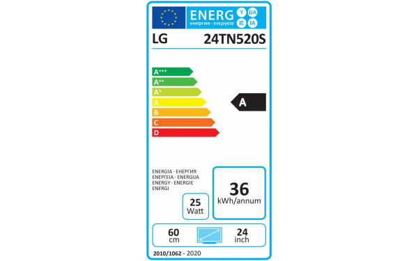 LG 24TN520S-PZ - &Eacute;tiquette &eacute;nergie