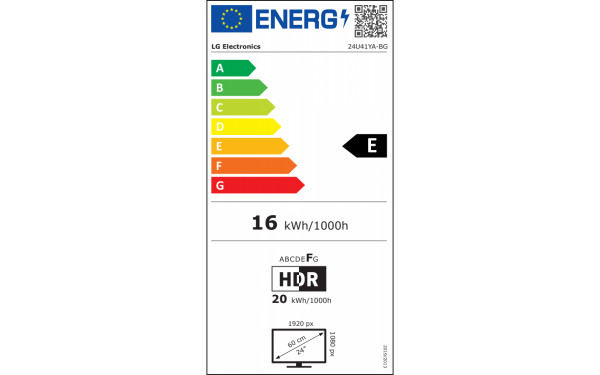 LG 24U41YA-B - &Eacute;tiquette &eacute;nergie v2