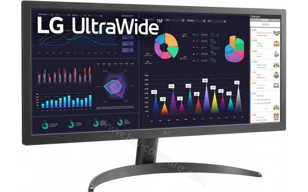 LG 26WQ500-B - Vue 3/4 gauche