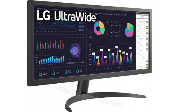 LG 26WQ500-B - Vue 3/4 gauche