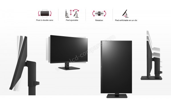 LG 27BL650C-B - Pied ergonomique