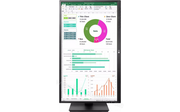 LG 27BN55UP-B - Vue de face en mode portrait