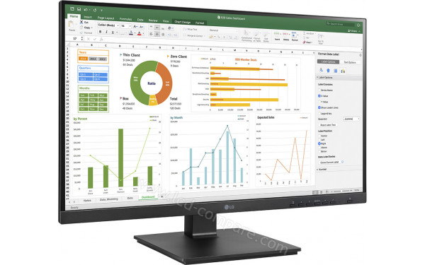 LG 27BN650Y-T - Vue 3/4 gauche