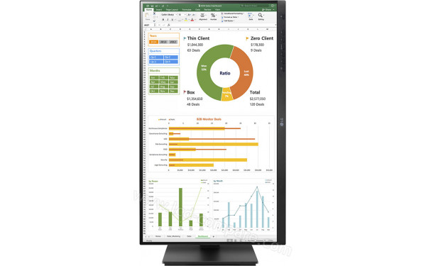 LG 27BN650Y-T - Vue de face en mode portrait
