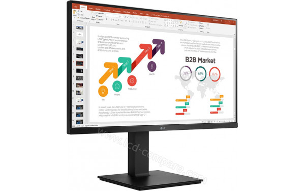 LG 27BP450Y-B - Vue 3/4 gauche