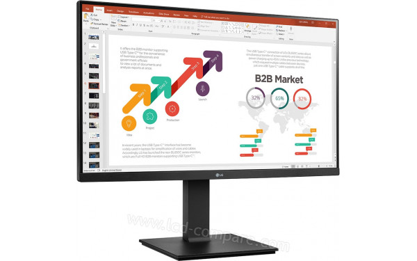 LG 27BP450Y-B - Vue 3/4 gauche