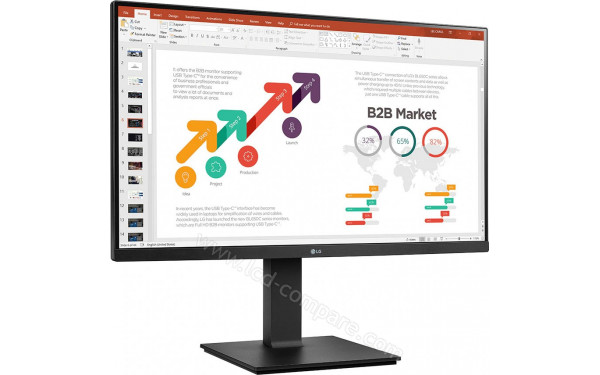 LG 27BP45YP-B - Vue 3/4 gauche