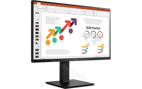 LG 27BP45YP-B - Vue 3/4 gauche