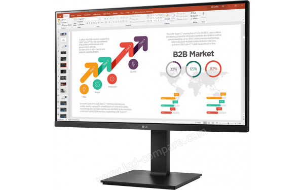 LG 27BP45YP-B - Vue 3/4 droite