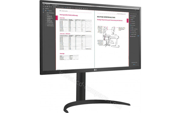 LG 27BP55U-B - Vue 3/4 gauche