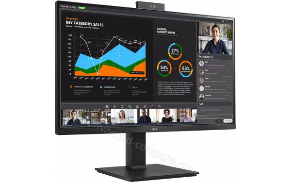 LG 27BQ75QB-B - Vue 3/4 gauche