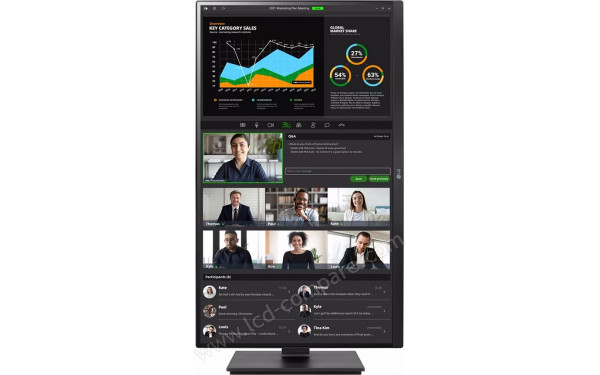 LG 27BQ75QB-B - Vue de face en mode portrait