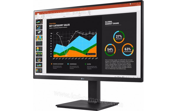 LG 27BQ75QB-B - Vue 3/4 droite