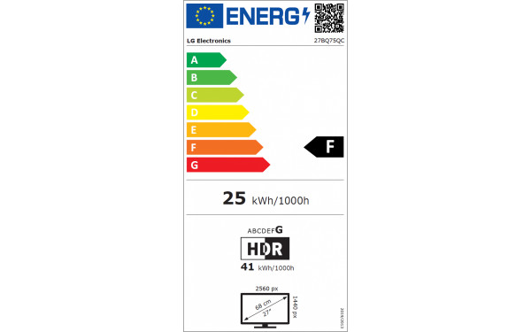 LG 27BQ75QB-B - &Eacute;tiquette &eacute;nergie v2