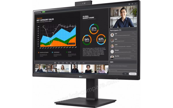 LG 27BQ75QC-B - Vue 3/4 droite