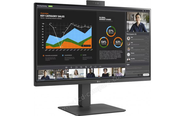 LG 27BR750C-C - Vue 3/4 gauche