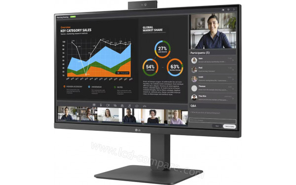 LG 27BR750C-C - Vue 3/4 droite