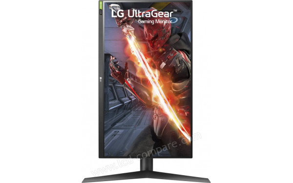 LG 27GN750-B - Vue de face en mode portrait