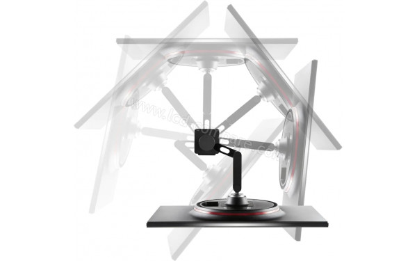 LG 27GN880-B - Vue du dessus avec mise &agrave; sc&egrave;ne de la rotation