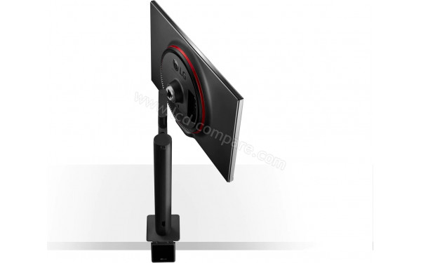 LG 27GN880-B - Vue plong&eacute;e 3/4 arri&egrave;re (c&ocirc;t&eacute; gauche)