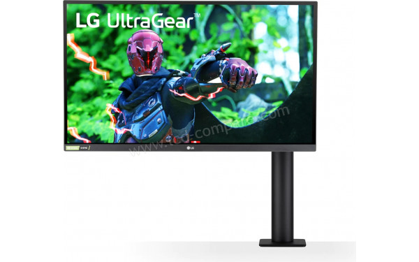 LG 27GN88A-B - Vue de face avec pied &agrave; droite