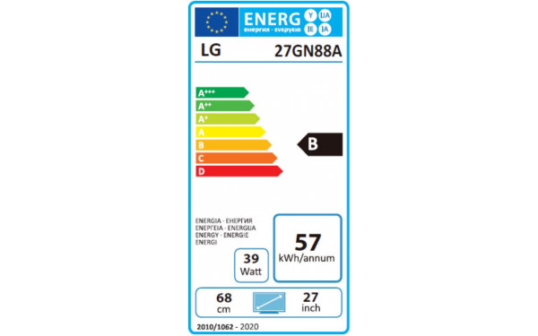 LG 27GN88A-B - &Eacute;tiquette &eacute;nergie