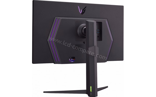 LG 27GR93U-B - Vue 3/4 arri&egrave;re