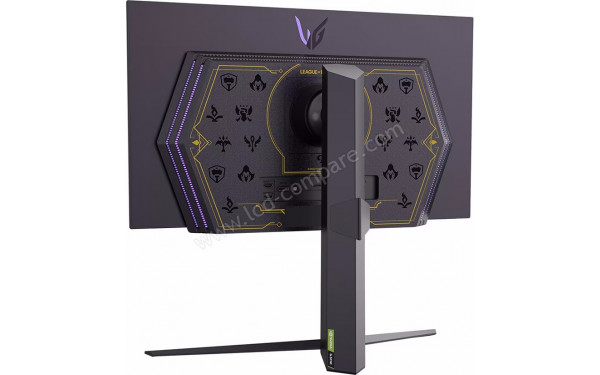 LG 27GR95QL-B - Vue 3/4 arri&egrave;re
