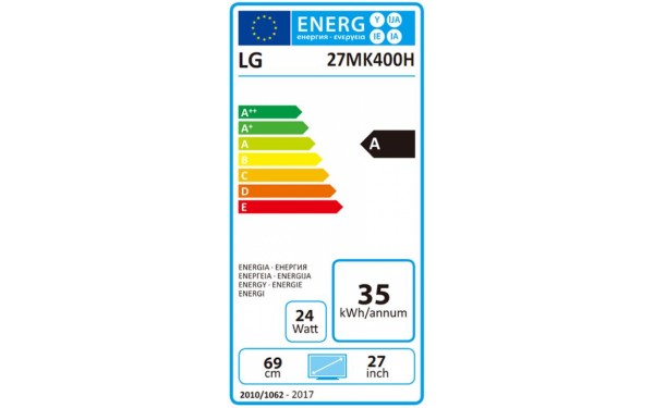 LG 27MK400H-B - &Eacute;tiquette &eacute;nergie