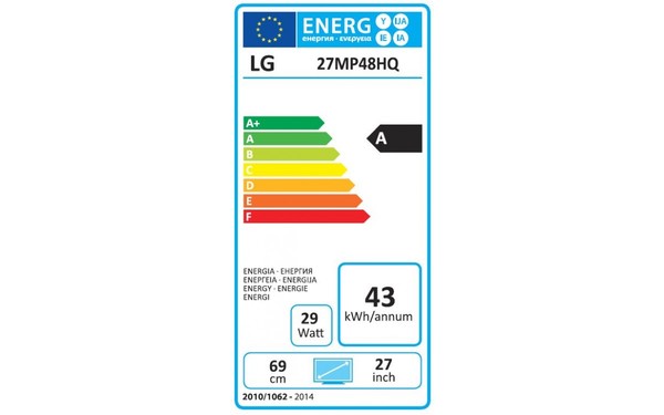 LG 27MP48HQ-P - &Eacute;tiquette &eacute;nergie