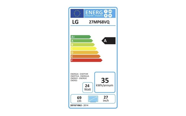 LG 27MP68VQ-P - &Eacute;tiquette &eacute;nergie