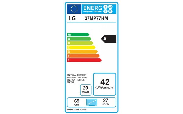 LG 27MP77HM-P - &Eacute;tiquette &eacute;nergie