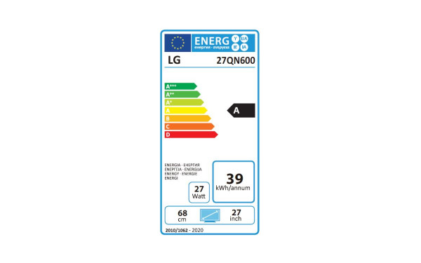 LG 27QN600-B Import EU - &Eacute;tiquette &eacute;nergie