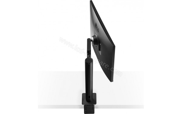 LG 27QN880-B - Vue plong&eacute;e 3/4 arri&egrave;re (c&ocirc;t&eacute; gauche)