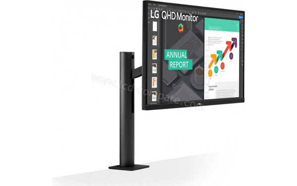 LG 27QN880P-B - Vue 3/4 gauche