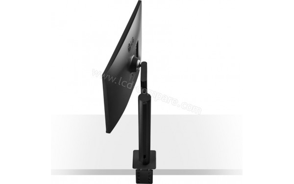 LG 27QN880P-B - Vue plong&eacute;e 3/4 arri&egrave;re (c&ocirc;t&eacute; droit)