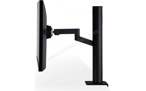 LG 27QN880P-B - Vue de profil en position basse