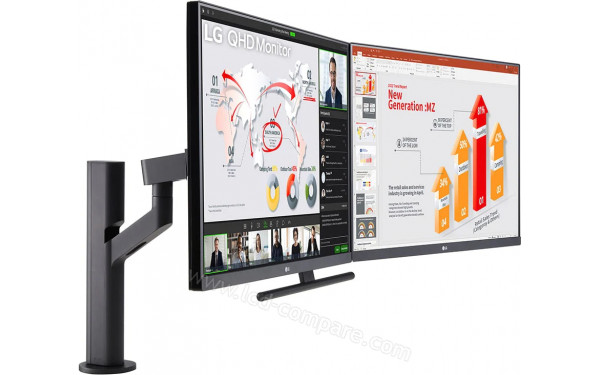 LG 27QP88D-B Import EU - Vue 3/4 gauche