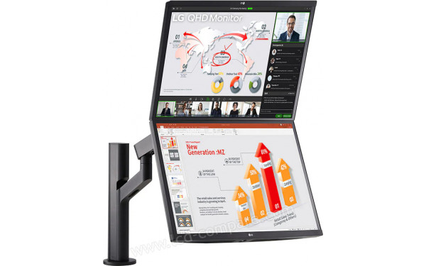 LG 27QP88D-B - Vue 3/4 gauche