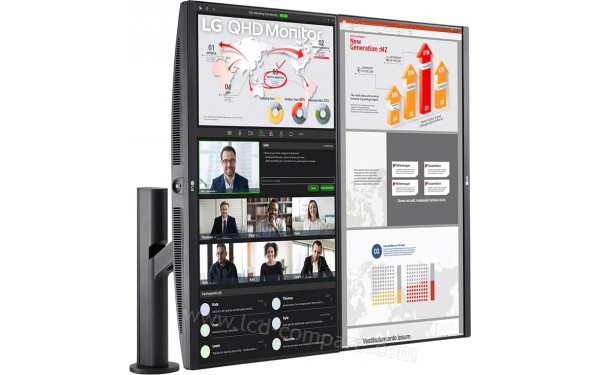 LG 27QP88DP-BS - Vue 3/4 gauche