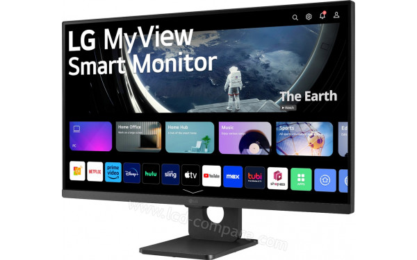 LG 27SR50F-B - Vue 3/4 droite