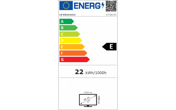 LG 27TQ615S-PZ - &Eacute;tiquette &eacute;nergie v2