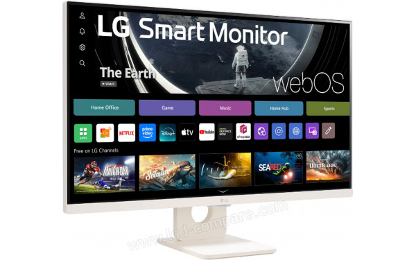 LG 27U511SA-W - Vue 3/4 gauche