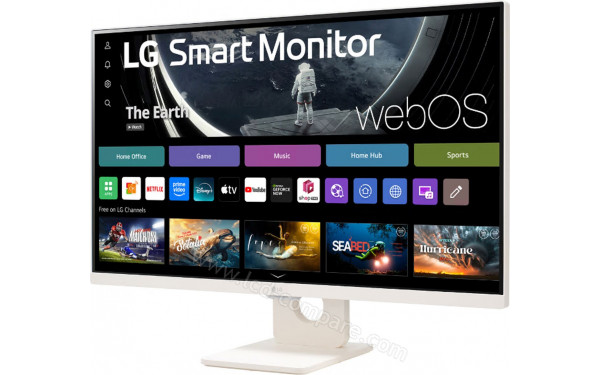 LG 27U511SA-W - Vue 3/4 droite