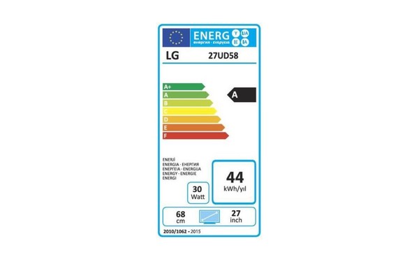 LG 27UD58-B - &Eacute;tiquette &eacute;nergie