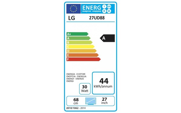 LG 27UD88-W - &Eacute;tiquette &eacute;nergie